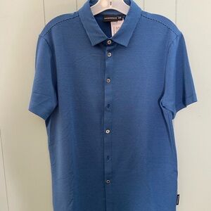 Emporio Armani Blue Casual Button Down Shirt